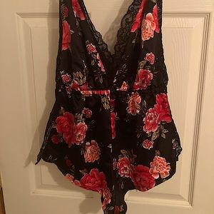 Romper Lingerie Silk and Lace